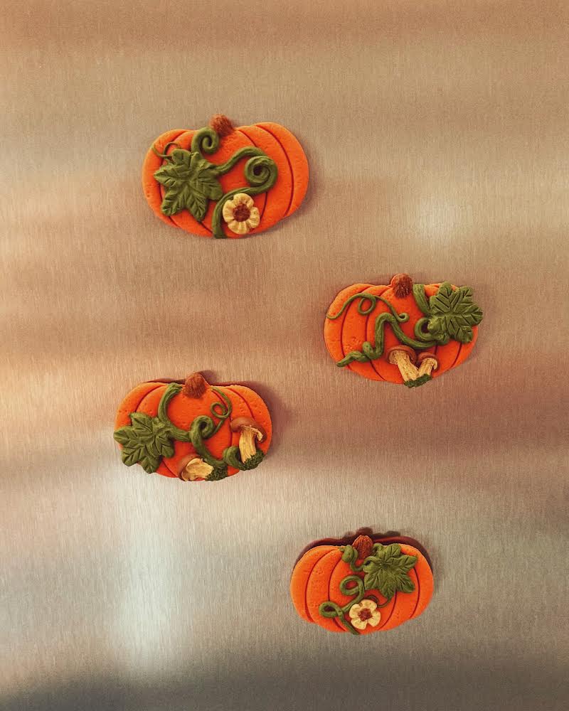 Imanes de Arcilla Polimérica - Pumpkin - Imanes de nevera - Hechos mano